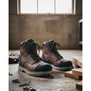 SL-Saint Modern Leather Steel Toe Work Boots Industrial Gorpcore Safety Size 10